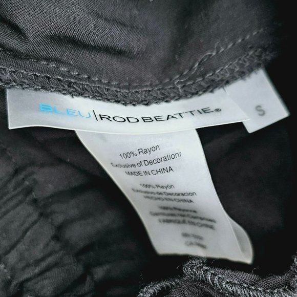 Bleu Rod Beattie Swim Dress Coverup S Black Colorful Tassels Strapless Tiered - Picture 2 of 10